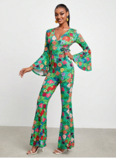 Green Flower Power Jumpsuit