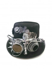 Goggle Mask and Gear Steampunk Hat