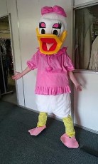 Pink Daisy Mascot