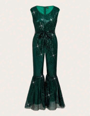 Green Sequin Jumpsuit