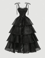 Gothic Frill Long Dress