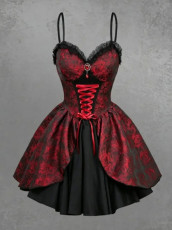 Gothic Red Rose Dress