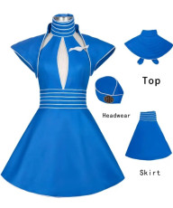Blue Air Hostess Attire