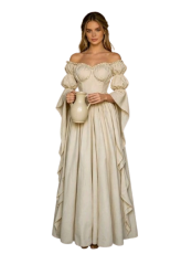 White Corset Maxi Gown