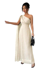 Cream  One Shoulder Goddess