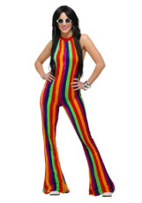 Womens Colourful Disco Jumpsuit